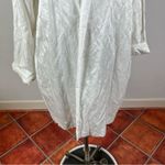 Eileen Fisher Organic Cotton Satin Steel Coat in Ivory Photo 3