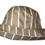 Apana  Stripe Tan & White Bucket Hat(One Size) Photo 1