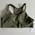 Lululemon New  Nulux Strappy Back Sports Bra Medium Olive Green Workout Athletic Photo 0