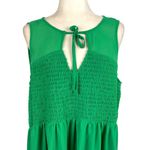 Torrid  GREEN CHIFFON SMOCK FRONT TANK SLEVELESS DRESS SIZE 3 USA 3X Photo 2