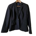 J.Crew  Pinstripe Blazer Business Career‎ Jacket Wool Blend Gray Size 4 Photo 0