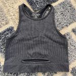 Bella movement dark teal sports top w cutout Women's size L Blue Size L Photo 3