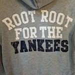 PINK - Victoria's Secret Pink New York Yankees Full Zip Gray Hoodie with Writing on Back‎ Size Small Photo 7
