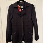 Free People  Floral Embroidered Corset Back Jacket Size Medium Photo 2