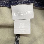 Chico's Ponte Legging Pant Womens 1R Medium Grey/Blue Paisley Print Photo 6