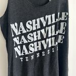 Next Level Apparel Nashville Tennessee L Slouchy Racerback Muscle Tank Charcoal Gray Vintage Wash Photo 1