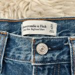 Abercrombie & Fitch Mid Rise Boyfriend Shorts Blue Denim Distressed Size 27/4 Photo 1