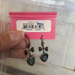 Betsey Johnson Heart Bow Dangle Earrings Rose Y2K New with Tags Gem Glitz Photo 3
