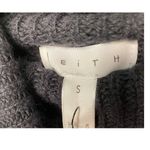 Leith Keith Black Ribbed‎ Knit Turtleneck Cropped Long Sleeve Sweater Photo 2