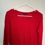 American Eagle  Crewneck Cableknit Sweater Red Photo 4
