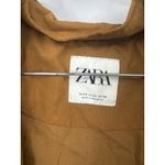 ZARA  Cotton Oversized Drawstring Trench Coat‎ Women XS Camel Brown Granolagirl Photo 3