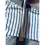 Lulus NWOT Size Medium Chic Existence Ivory Blue Striped Backless Midi Dress Photo 4