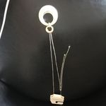 Tahari  Silver & Gold Hoop Necklace - adjustable Photo 1