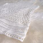 White Bohemian Crochet Knit Sheer Beach Cotton Cover Up Shirt Dress S M … Size M Photo 5