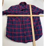 J.Crew Womens 12 Boy Shirt Plaid Long Sleeve Button Down Shirt Blue Red Flannel Photo 5