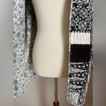 Black & White Floral Patchwork Quilted Reversible Jacket Size M Photo 1