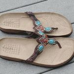 Sonoma NWOT  Cork Footbed Beaded Strap Thong Sandals Photo 2