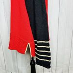 Vintage Fia Italia Handloomed Cardigan Sweater Red Black Colorblock Sz L V Photo 6