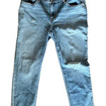 Hatch Jeans Maternity Size 30 Light Blue Distressed Raw Hem Comfort Casual Photo 0