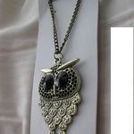 Handmade Owl Bronze Pendant Chain Necklace Photo 1