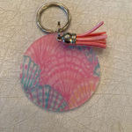 Pink & Blue Sea Shell‎ keychain / bag charm Photo 2