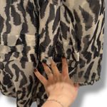 Maeve Anthropologie  Medium Long-Sleeve Collared Sheer Mini Dress Black White Photo 7