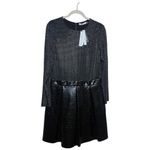 Alice + Olivia Chara Crocodile Embossed Faux Leather Mini Dress NWT Sz. 14 Photo 3