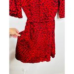 Sanctuary Red Black Animal Print V-Neck Tie Waist Girl on Fire Wrap Dress XS Photo 11