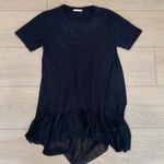 ZARA Short Sleeve Mesh Ruffle High Low Shirt Photo 1