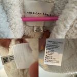 American Eagle beige Cozy Fluffy Sweater size large w/ adjustable cinched waist Photo 1