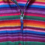 Vintage 90s/Y2K Chico’s Design Zip Up Multi Color Rainbow Hoodie Size M Photo 4