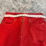 Bershka  Super Skinny 90’s Y2K red denim jeans Sz 6 Photo 4