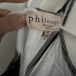 Anthropologie  Cloth & Stone Black White Gingham Buffalo Check Fringed Dress 14P Photo 4