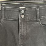 Nine West Black Double Button Wide Flattering Waist Straight Skinny Jeans sz 10 Photo 6