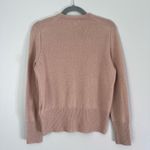 Equipment Cashmere Sanni Crew Neck Long Sleeve Ribbed Trim Sweater Beige Photo 4