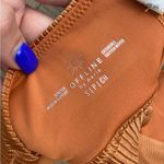 Aerie NWT  size small brown tan glittery sports bra medium support stretch Photo 2