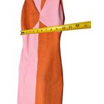 Princess Polly Pink & Orange Colorblock Knit Dress XS/S Photo 2