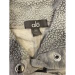 Alo Yoga Bamboo Dolman Shearling Snap Neck Curved Hem Sweatshirt medium Photo 3