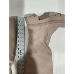 Womans Vivianly Size 7.5 Flesh Color Tall Chunky Heel Boots Pink Photo 2