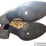 Gibson Latimer Lessonii Cheetah/Leopard Suede Block Heel Boots Size 8.5 Photo 5