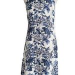 Lauren Ralph Lauren Asian Inspired Dragon Chinoiserie Print Dress 100% Silk Blue Size 4 Photo 0