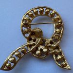 Joan Rivers Vintage  Gold Tone Multicolor Studded Rhinestone Statement Brooch Pin Photo 3