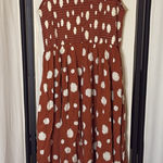 THML  Rust and White Midi Dress Photo 0