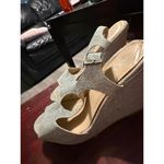 Women’s size 7.5 Candelas Silver Wedge Heels Photo 2