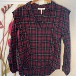 BCBGeneration NEW Ruffle Plaid Button Up Shirt Top Christmas Preppy Fall Western Photo 3
