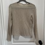 Vince . Textured Crinkle Top size Small in Hayseed Beige Long Sleeve Shirt Photo 1