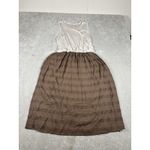 prAna  Perry Small Block Midi Dress Sleeveless Scoop Neck Green/cream Pockets Photo 5