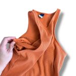 Old Navy  Tank Midi Dress Women’s M Orange Bodycon Stretch Cotton Racerback Photo 6