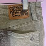 Volcom Chino Pants Sage Green Ribbed Corduroy Straight Leg Womens Size 24 Photo 6