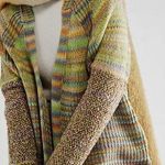 Free People Sedona Cardigan in Chocolate Lime Combo NWT Size Small $198 Oversize Photo 1